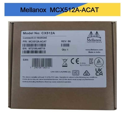 MCX512A-ACAT Mellanox ConnectX-5 EN নেটওয়ার্ক ইন্টারফেস কার্ড 10/25GbE ডুয়াল পোর্ট SFP28