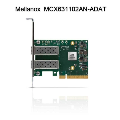 25GB Nic Mellanox নেটওয়ার্ক কার্ড MCX631102AN-ADAT ডুয়াল পোর্ট SFP28 PCIE 4.0 X8