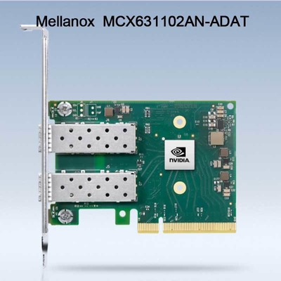 25GB Nic Mellanox নেটওয়ার্ক কার্ড MCX631102AN-ADAT ডুয়াল পোর্ট SFP28 PCIE 4.0 X8