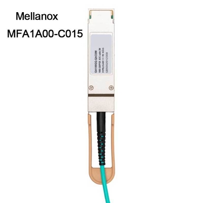 100GbE QSFP LSZH Mellanox AOC ইথারনেট কেবল MFA1A00-C015 15m