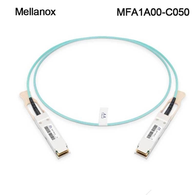QSFP LSZH Mellanox AOC অ্যাক্টিভ অপটিক্যাল ক্যাবল MFA1A00-C050 100GbE 50m নতুন এবং মূল