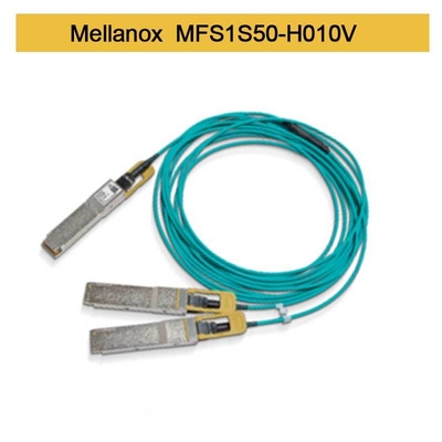 MFS1S50-H010V 200GbE থেকে 2x100GbE সক্রিয় ফাইবার অপটিক কেবল ইনফিনিব্যান্ড কেবলস মেলানক্স এওসি কেবল