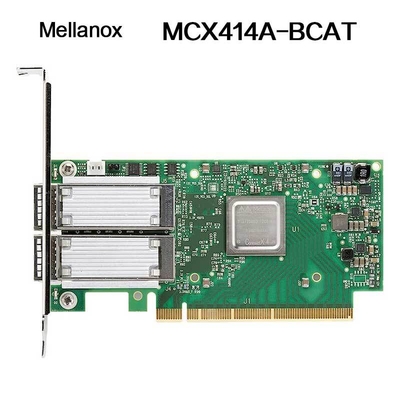 Nvidia 900-9X426-0054-Sq0 MCX414A-Bcat Connectx-4 এন নেটওয়ার্ক ইন্টারফেস কার্ড, 40/56gbe ডুয়াল-পোর্ট Qsfp28, Pcie3.0 X8, লম্বা ব্র্যাকেট