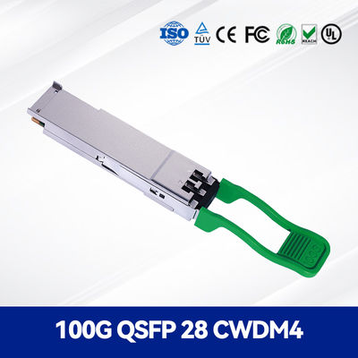 উচ্চ গতির অপটিক্যাল ট্রান্সিভার মডিউল 100G QSFP28 CWDM4 ব্যাকবোন এবং মেট্রো, অ্যাক্সেস এবং সমষ্টির জন্য 2 কিমি