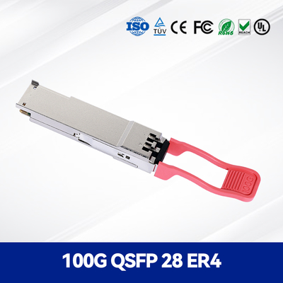 প্রিমিয়াম 100G QSFP28 ER4 40KM ফাইবার অপটিক্যাল ট্রান্সসিভার মডিউল ডেটা সেন্টারের জন্য