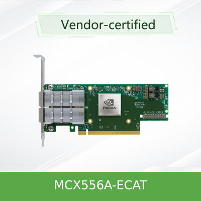 OEM QSFP28 EDR 100GbE Mellanox নেটওয়ার্ক কার্ড MCX556A-ECAT ConnectX-5