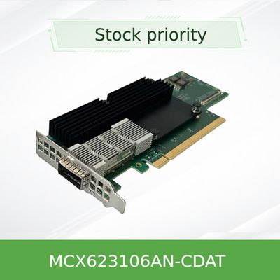 QSFP56 Mellanox ইথারনেট অ্যাডাপ্টার NIC ConnectX-6 Dx EN 100GbE নেটওয়ার্ক কার্ড MCX623106AN-CDAT
