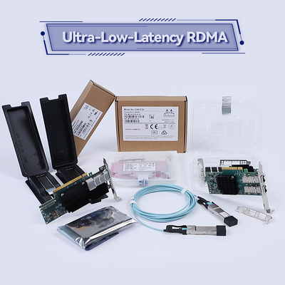 ডুয়াল পোর্ট QSFP28 Mellanox 100gbe নেটওয়ার্ক কার্ড ডেটাশিট অ্যাডাপ্টার MCX516A-CDAT PCIe 4.0 X16 লম্বা বন্ধনী