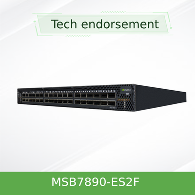 36p বাহ্যিকভাবে পরিচালিত EDR 100Gb/S স্মার্ট Mellanox Infiniband সুইচ MSB7890-ES2F নন-ব্লকিং