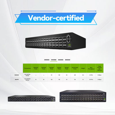 32 QSFP-DD ওপেন সোর্স Mellanox ইথারনেট সুইচ 400GbE 1U MSN4700-WS2F