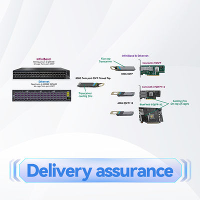 MMA4Z00-NS400 400Gb/S mellanox অপটিক্যাল ট্রান্সিভার একক পোর্ট OSFP 400Gb/S মাল্টিমোড SR4 50m