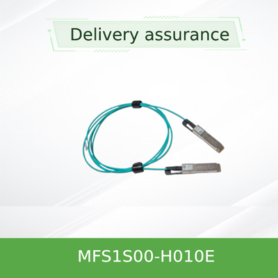 Nvidia Mfs1s00-Hxxxv 200GB/S Qsfp56 Mmf Aoc Mfs1s00-H010e সক্রিয় অপটিক্যাল ক্যাবল, 200gbps পর্যন্ত, Qsfp56 থেকে Qsfp56