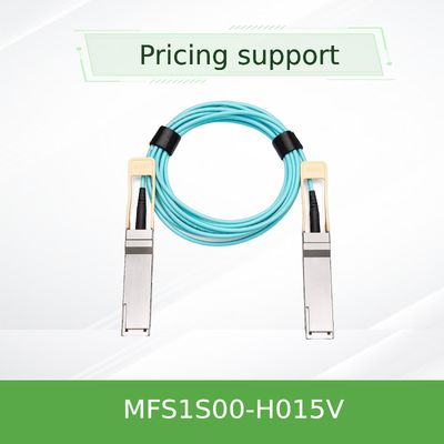 VCSEL ভিত্তিক IBTA Mellanox AOC কেবল MFS1S00-H015V QSFP56 15m