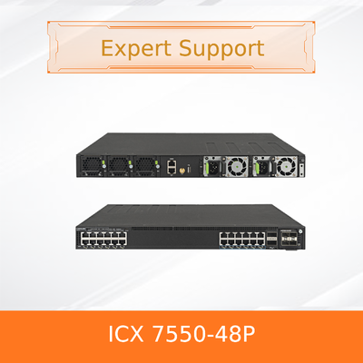 RUCKUS ICX 7550-48P এন্টারপ্রাইজ অ্যাক্সেস এবং অ্যাগ্রিগেশনের জন্য উচ্চ-ঘনত্বের গিগাবিট PoE+ সুইচ