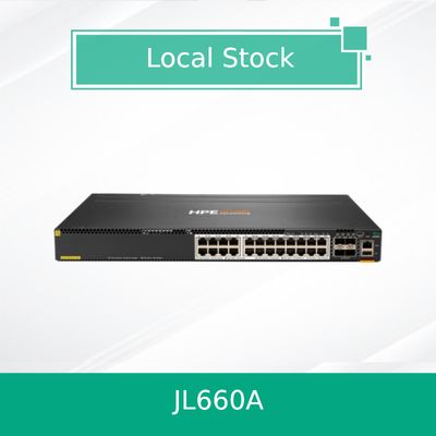 Hpe Aruba নেটওয়ার্কিং Cx 6300m 24 Hpe স্মার্ট রেট Poe এবং 4 SFP56 সুইচ (JL660A)