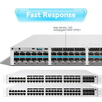 C9200-48p-E 48X 1g RJ45 Poe+পোর্ট নেটওয়ার্ক সুইচ 48 পোর্ট Poe+নেটওয়ার্ক প্রয়োজনীয়তা X1 AC পাওয়ার সাপ্লাই সহ