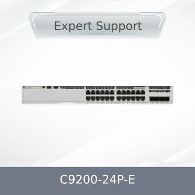 মূল C9200-24p-E 9200 লেয়ার 2 ইথারনেট 24 পোর্ট পো নেটওয়ার্ক সুইচ Qos ফাংশন সহ
