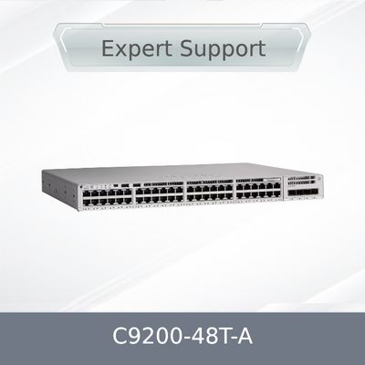 আসল নতুন C9200-48t-a 9200 সিরিজ এন্টারপ্রাইজ সুইচ 48 পোর্টস-এর সাথে 10/100/1000Mbps