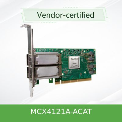 Mellanox ConnectX-4 Lx EN MCX4121A-ACAT ডুয়াল পোর্ট 25GbE SFP28 নেটওয়ার্ক ইন্টারফেস কার্ড RDMA এবং RoCE সমর্থন সহ