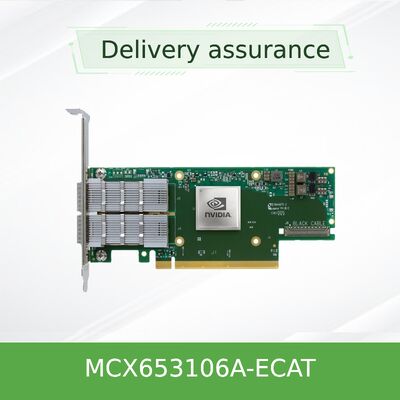 NVIDIA mellanox ConnectX-6 MCX653106A-ECAT 100Gb/s ডুয়াল-পোর্ট ইনফিনিব্যান্ড অ্যাডাপ্টার ইথারনেট সক্ষম