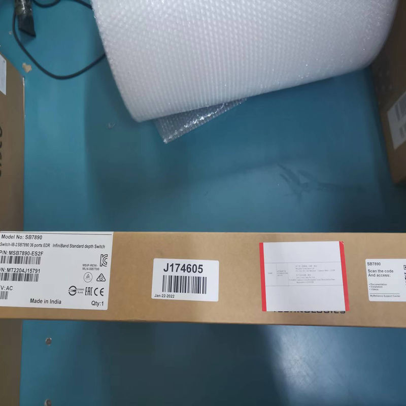36p বাহ্যিকভাবে পরিচালিত EDR 100Gb/S স্মার্ট Mellanox Infiniband সুইচ MSB7890-ES2F নন-ব্লকিং