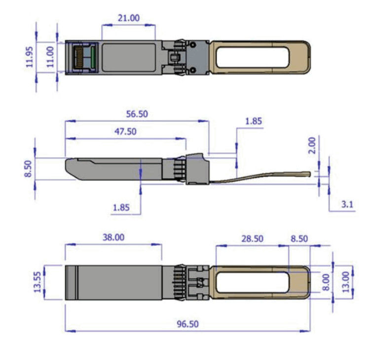 40GbE DDMI Mellanox অপটিক্যাল ট্রান্সসিভার QSFP+ 850nm MMA1B00-B150D MPO SR4 150m পর্যন্ত