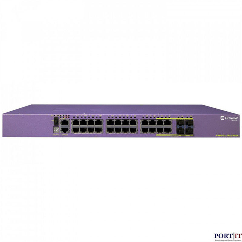 10GE4 স্কেলেবল এভিবি এক্সট্রিম নেটওয়ার্কস X440 সুইচ G2 24T X440-G2-24p-10GE4 নতুন এবং আসল