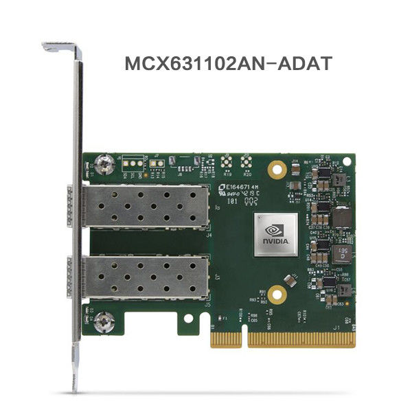 25GB Nic Mellanox নেটওয়ার্ক কার্ড MCX631102AN-ADAT ডুয়াল পোর্ট SFP28 PCIE 4.0 X8