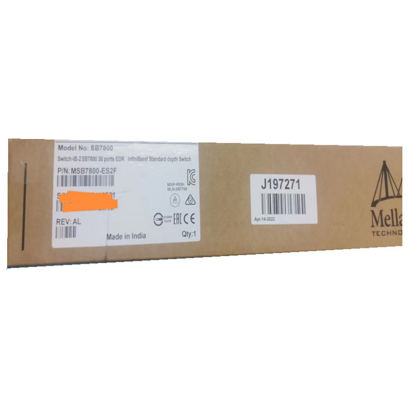 MSB7800-ES2F Mellanox নেটওয়ার্ক সুইচ-IB 2 ভিত্তিক EDR InfiniBand 1U 36 QSFP28 পোর্ট