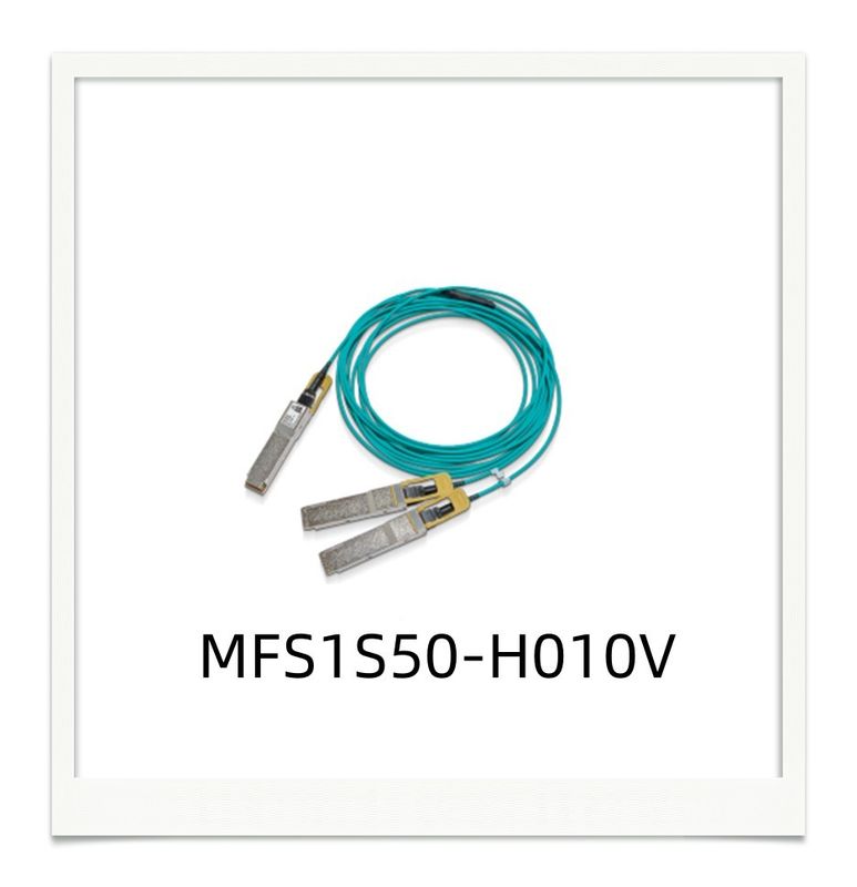 MFS1S50-H010V 200GbE থেকে 2x100GbE সক্রিয় ফাইবার অপটিক কেবল ইনফিনিব্যান্ড কেবলস মেলানক্স এওসি কেবল
