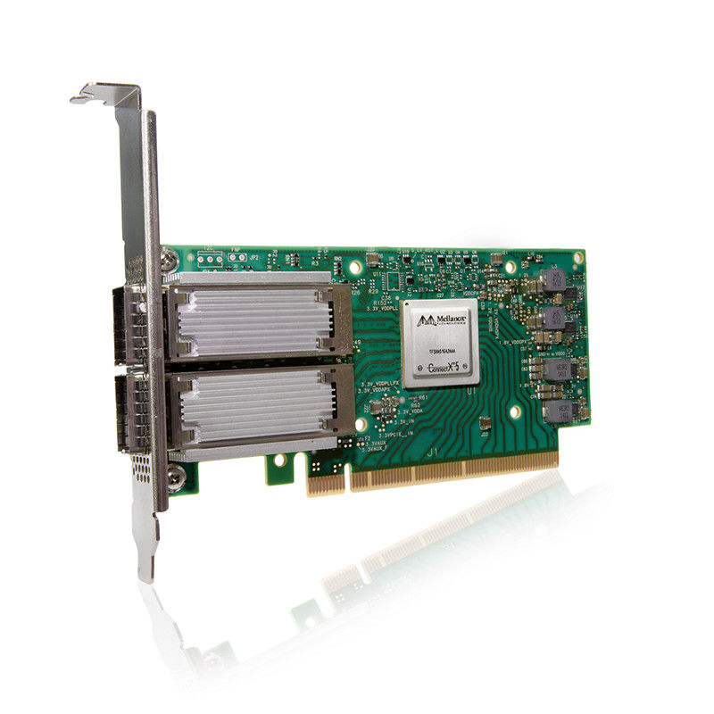ConnectX-5 প্রাক্তন VPI অ্যাডাপ্টার Mellanox নেটওয়ার্ক কার্ড EDR InfiniBand এবং 100GbE ডুয়াল পোর্ট QSFP28 MCX556A-EDAT