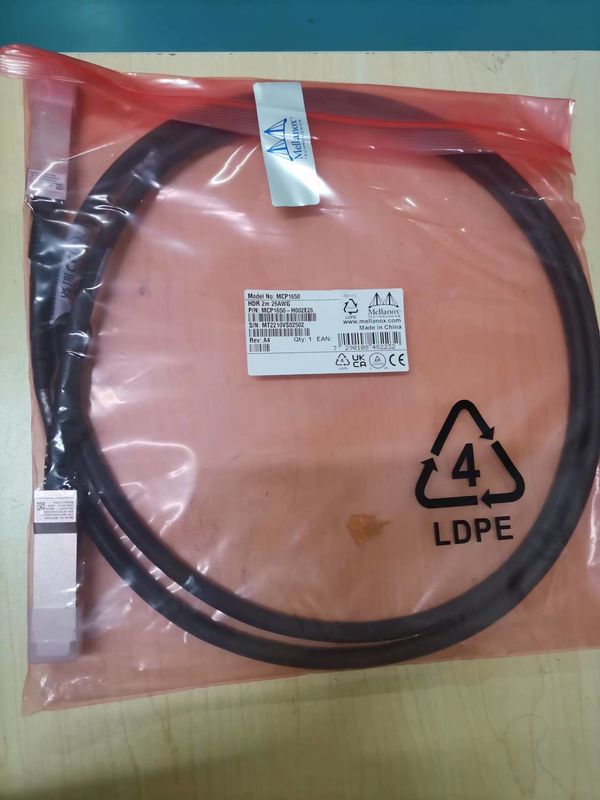 MCP1650-H002E26 Mellanox Dac কেবল প্যাসিভ কপার Ib HDR 200GB/S Qsfp56 2M পর্যন্ত