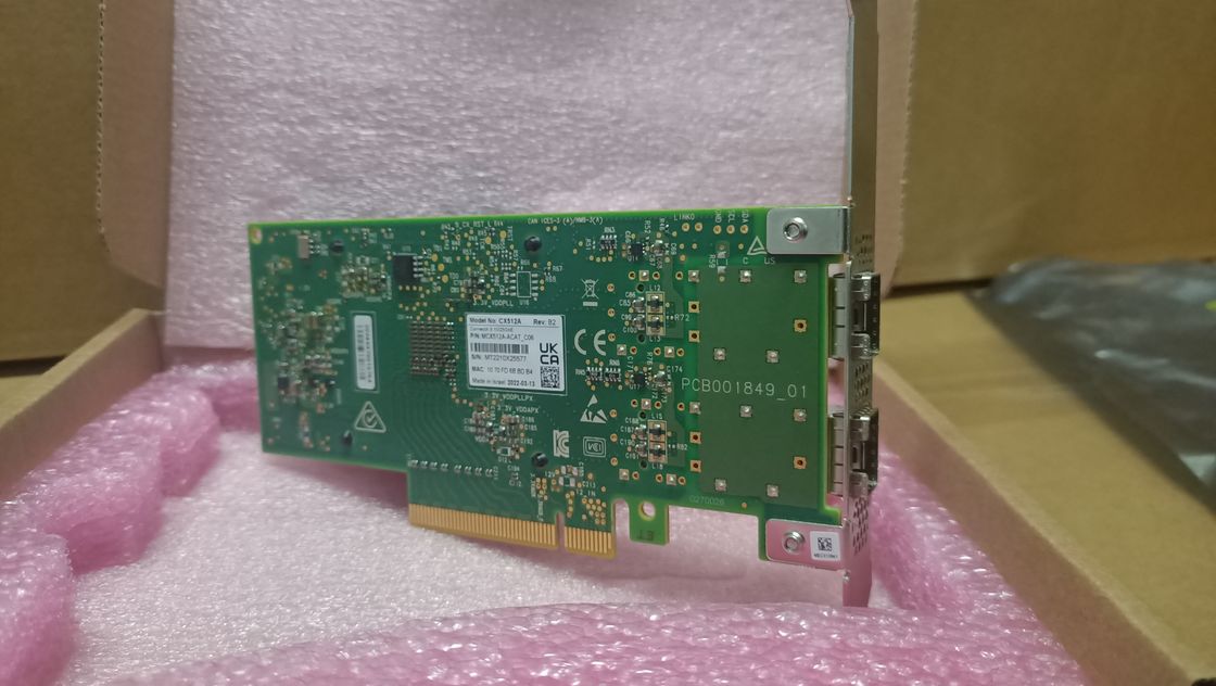 MCX512A-ACAT Mellanox Connectx 5 ডুয়াল পোর্ট 10 25gbe Sfp28 EN অ্যাডাপ্টার কার্ড PCIe 3.0 X8