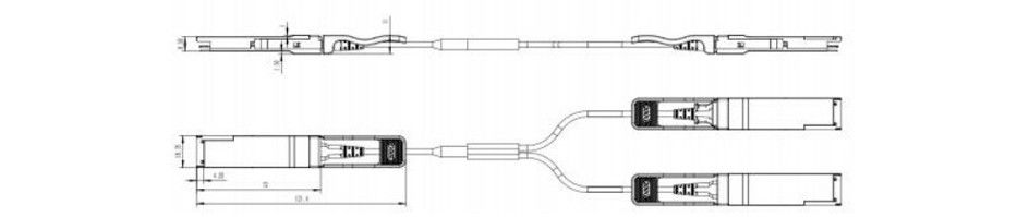 অপটিক্যাল ট্রান্সিভার হট-প্লাগযোগ্য এবং 200G QSFP56 থেকে 2x 100G QSFP56 অ্যাক্টিভ অপটিক্যাল ক্যাবল ব্রেকআউট PAM4 মডুলেশন সহ