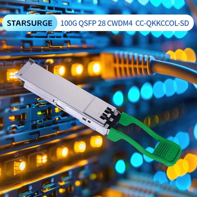 100G QSFP28 2km CWDM4 ফাইবার অপটিক ট্রান্সসিভার ইথারনেট নেটওয়ার্ক পাওয়ার ≤3.5W সর্বনিম্ন প্রাপ্ত ≤3.5W 2km পরিসীমা মূল