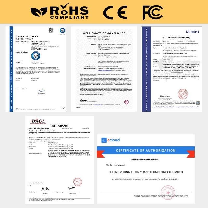 100G QSFP28 2km CWDM4 ফাইবার অপটিক ট্রান্সসিভার ইথারনেট নেটওয়ার্ক পাওয়ার ≤3.5W সর্বনিম্ন প্রাপ্ত ≤3.5W 2km পরিসীমা মূল
