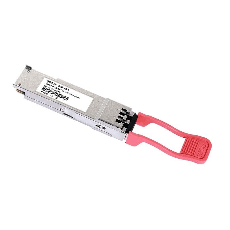 একক 3.3 ভোল্ট পাওয়ার সোর্স 100 জিবিবেস QSFP28 ER4 40KM ফাইবার অপটিক সরঞ্জাম আপনার প্রয়োজনীয়তার জন্য ডুপ্লেক্স এলসি অপটিক ট্রান্সিভার মডিউল