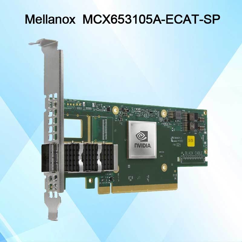 Nvidia MCX653105A-Ecat-Sp Connectx6 সিঙ্গেল-পোর্ট OSFP56 EDR 100GB/S Vpi ইনফিনিব্যান্ড নেটওয়ার্ক কার্ড