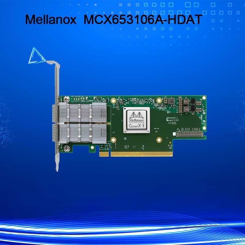 ConnectX-6 MCX653106A-HDAT VPI Mellanox নেটওয়ার্ক কার্ড 200Gb/S ইনফিনিব্যান্ড এবং ইথারনেট অ্যাডাপ্টার