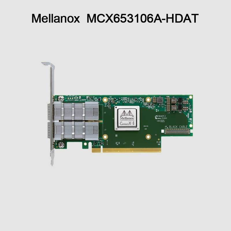 ConnectX-6 MCX653106A-HDAT VPI Mellanox নেটওয়ার্ক কার্ড 200Gb/S ইনফিনিব্যান্ড এবং ইথারনেট অ্যাডাপ্টার