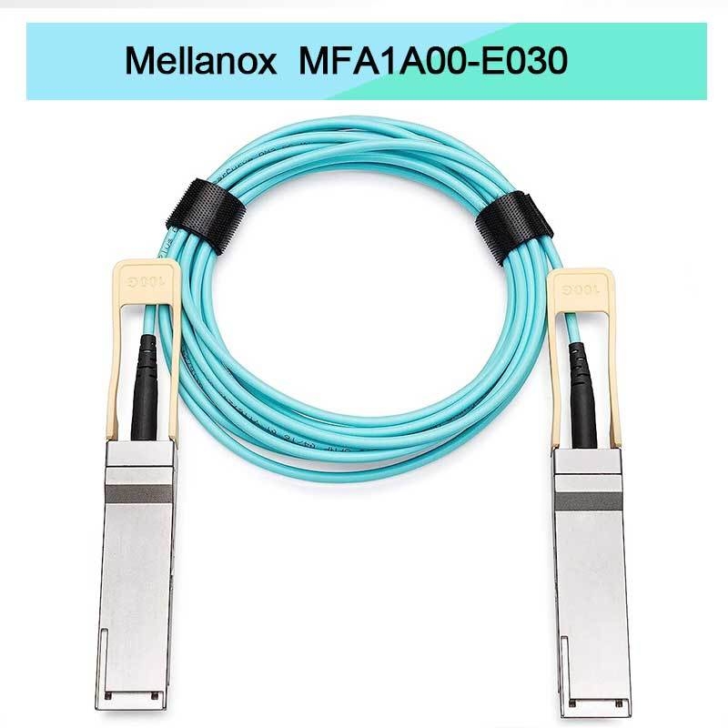 VCSEL ভিত্তিক QSFP Mellanox AOC ক্যাবল MFA1A00-E030 IB EDR 100Gb/S পর্যন্ত