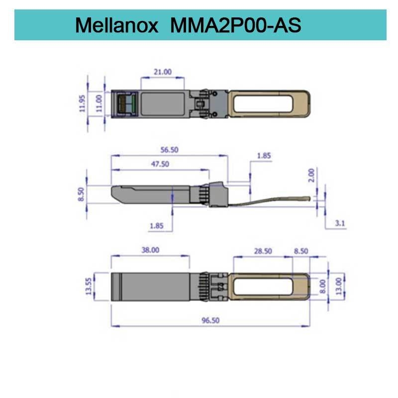 প্লাগেবল Mellanox SFP ট্রান্সসিভার মডিউল MMA2P00-AS 25GbE LC-LC SR 100m পর্যন্ত