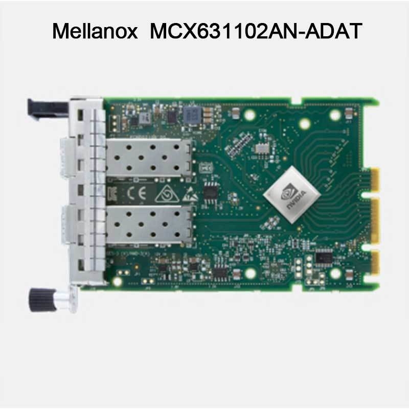 25GB Nic Mellanox নেটওয়ার্ক কার্ড MCX631102AN-ADAT ডুয়াল পোর্ট SFP28 PCIE 4.0 X8