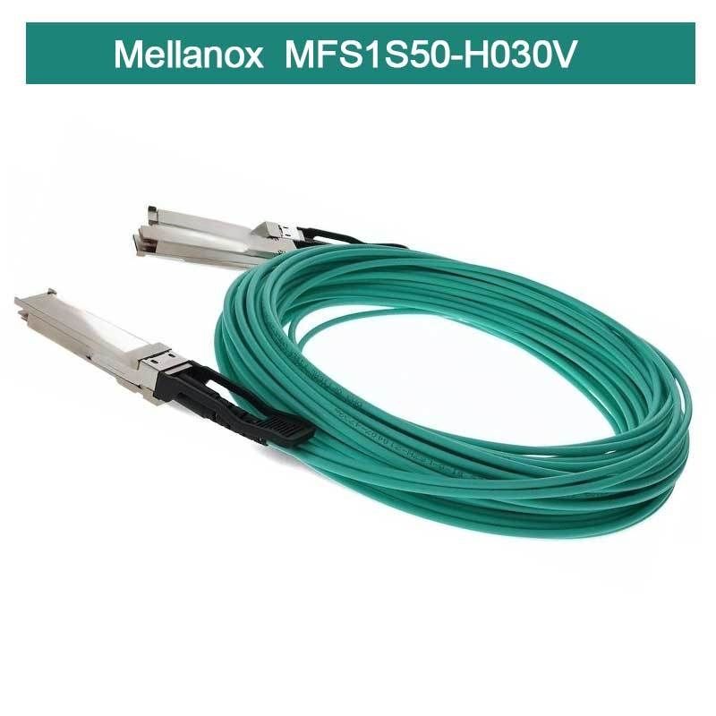 ইনফিনিব্যান্ড Mellanox AOC MFS1S50-H030V VPI HDR & ETH 2x100Gb/S 30M QSFP56 নতুন এবং মূল