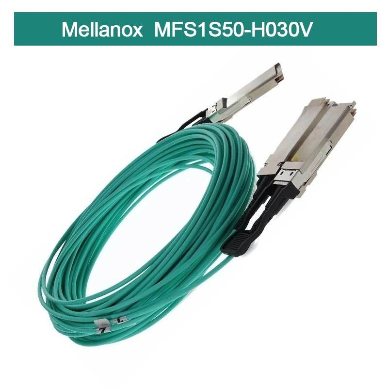 ইনফিনিব্যান্ড Mellanox AOC MFS1S50-H030V VPI HDR & ETH 2x100Gb/S 30M QSFP56 নতুন এবং মূল