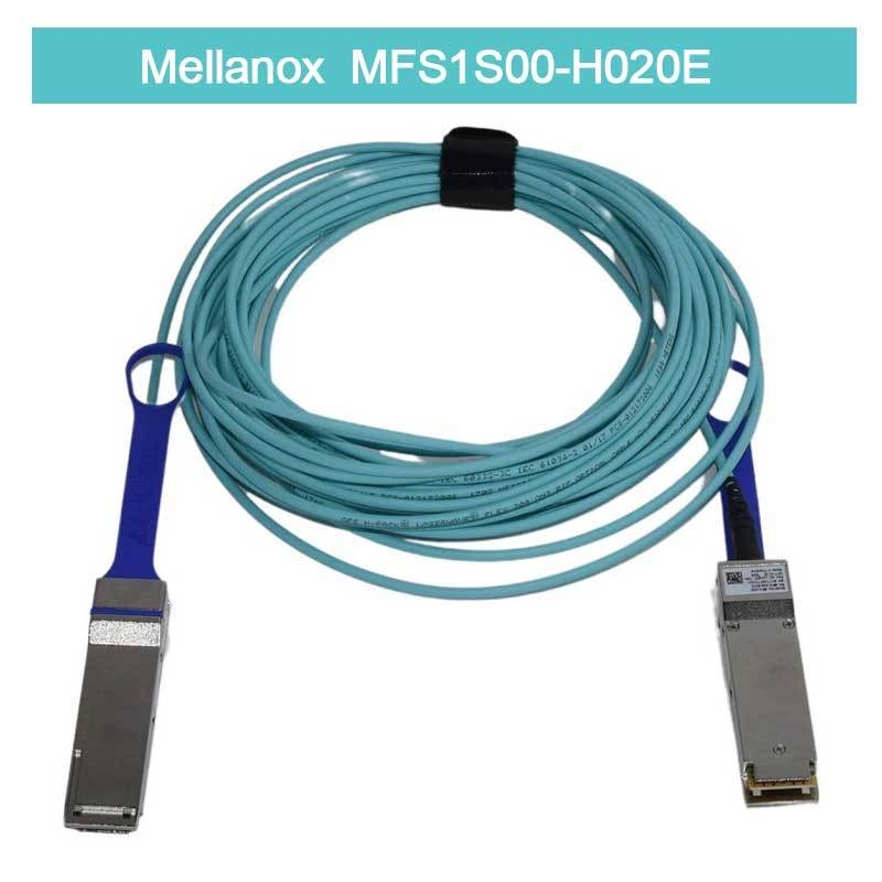 নিম্ন বিলম্ব Mellanox AOC ক্যাবল MFS1S00-H020E স্প্লিটার ক্যাবল ইথারনেট 200GbE থেকে 2x100GbE 20m