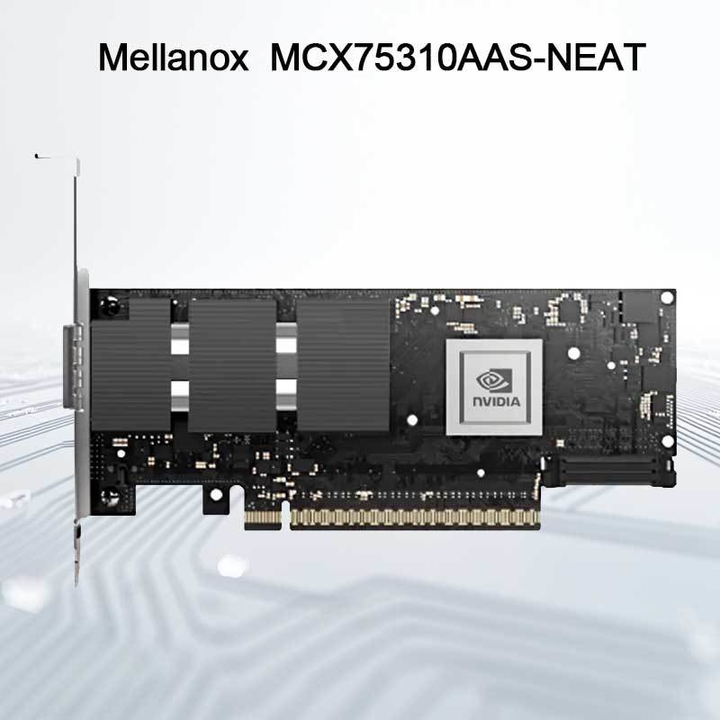 Nvidia Connectx-7 অ্যাডাপ্টার MCX75310AAS-NEAT (900-9X766-003N-SQ0) সিঙ্গেল-পোর্ট OSFP ইনফিনিব্যান্ড: NDR 400GB/S (ডিফল্ট গতি) ইথারনেট: 400gbe