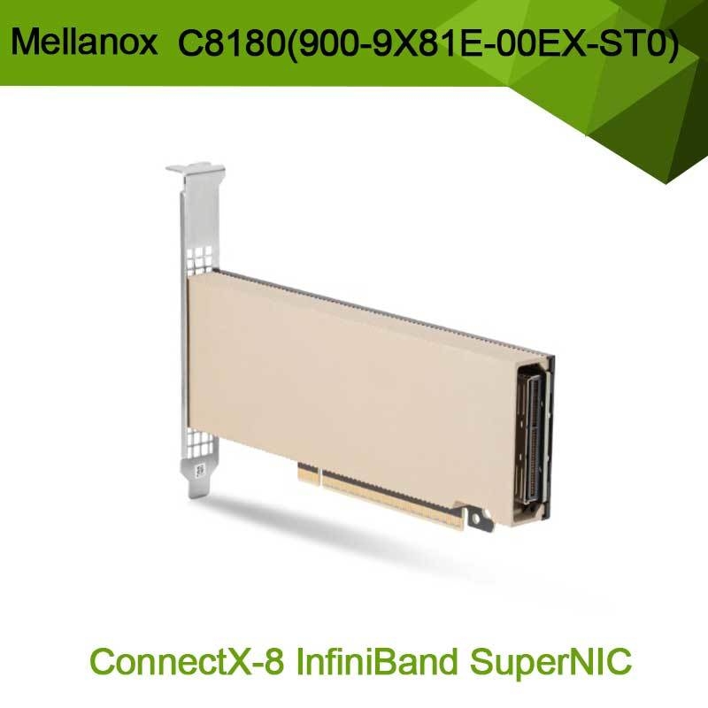 Nvidia Connectx-8 অ্যাডাপ্টার C8180 (900-9X81E-00EX-ST0) সিঙ্গেল-কেজ Osfp ইনফিনিব্যান্ড: 800gbps Xdr Ib