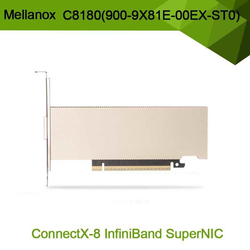 Nvidia Connectx-8 অ্যাডাপ্টার C8180 (900-9X81E-00EX-ST0) সিঙ্গেল-কেজ Osfp ইনফিনিব্যান্ড: 800gbps Xdr Ib