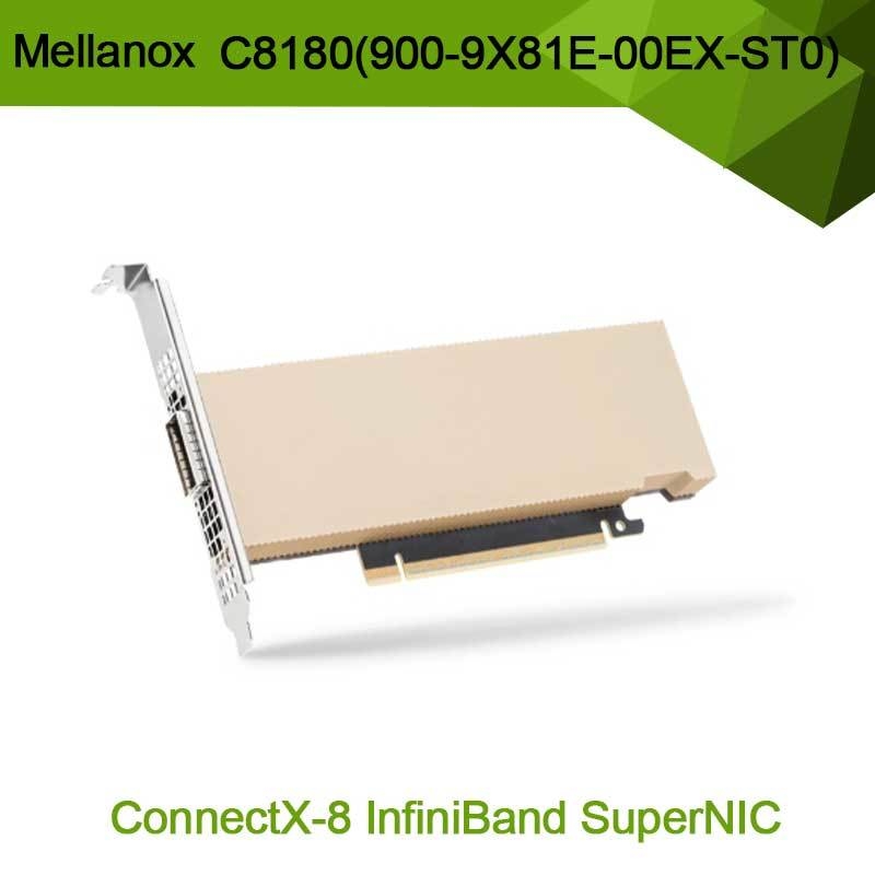 Nvidia Connectx-8 অ্যাডাপ্টার C8180 (900-9X81E-00EX-ST0) সিঙ্গেল-কেজ Osfp ইনফিনিব্যান্ড: 800gbps Xdr Ib